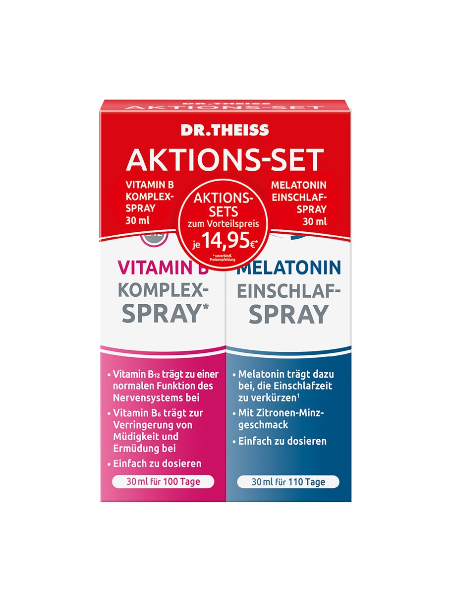 Dr Theiss Aktions-Set - VITAMIN-B-KOMPLEX-SPRAY | MELATONIN-EINSCHLAF-SPRAY 