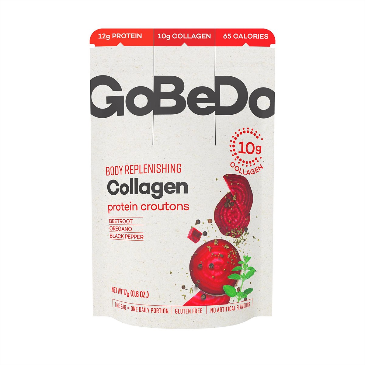 GoBeDo - Kollagen Protein-Croutons Rote Bete - Packshot