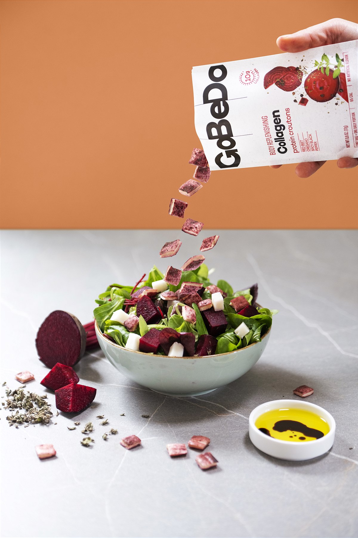GoBeDo - Kollagen Protein-Croutons Rote Bete 