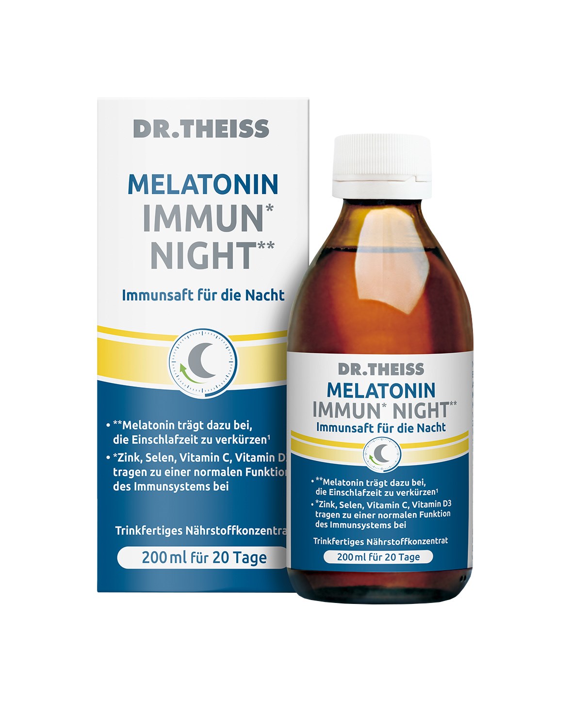DR. THEISS IMMUN NIGHT Immunsaft für die Nacht Box u. Flasche