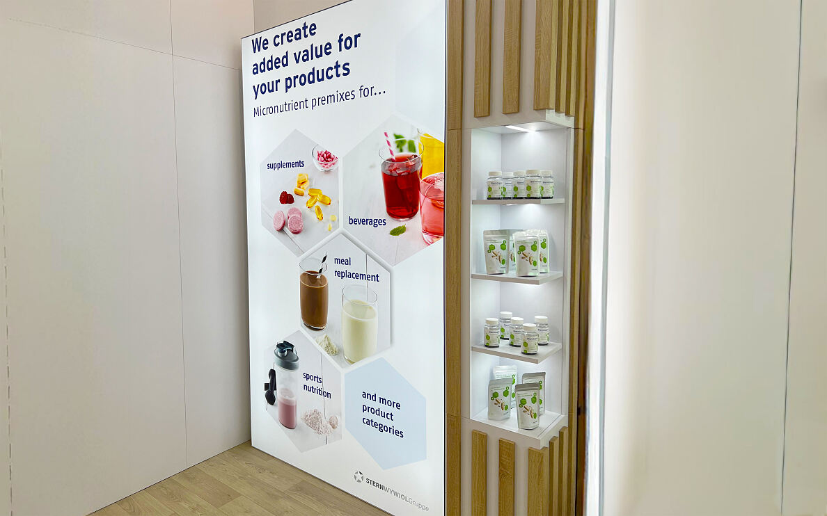 Produkt-Stand von SternVitamin auf der Vitafoods 2024