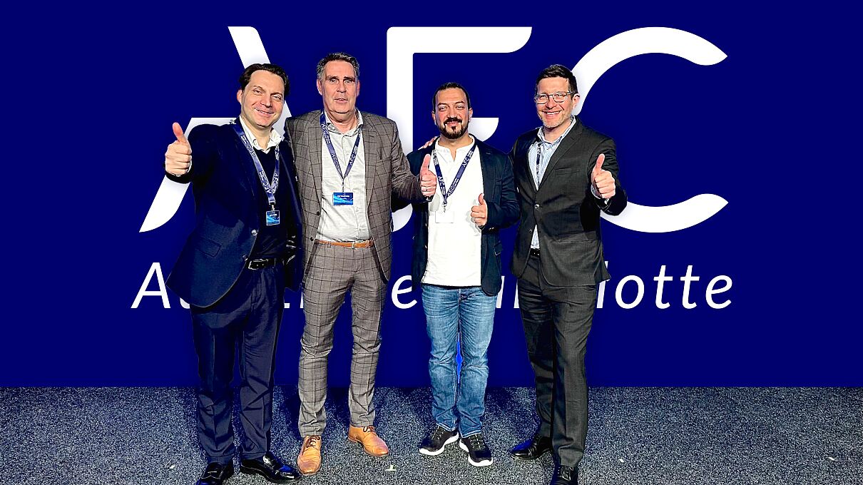 Daniele Baldino, Olaf Nauersnigg (beide AFC), Harun Coşkun (FIASCO), Oliver Voss (AFC); v. l. n. r.