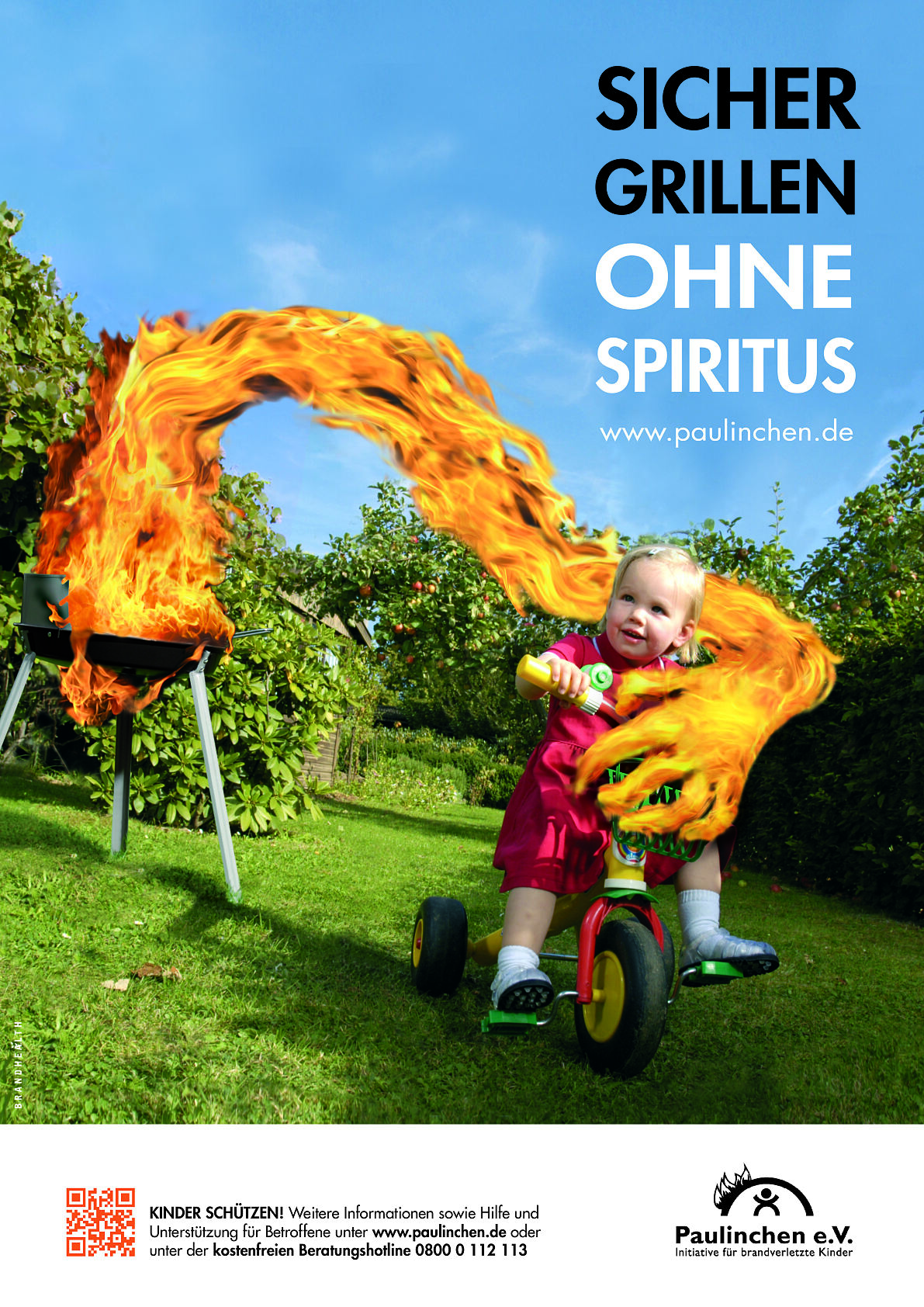 Paulinchen e.V. setzt sich dafür ein, dass flüssige Brandbeschleuniger nicht mehr als Grillanzünder erhältlich sind