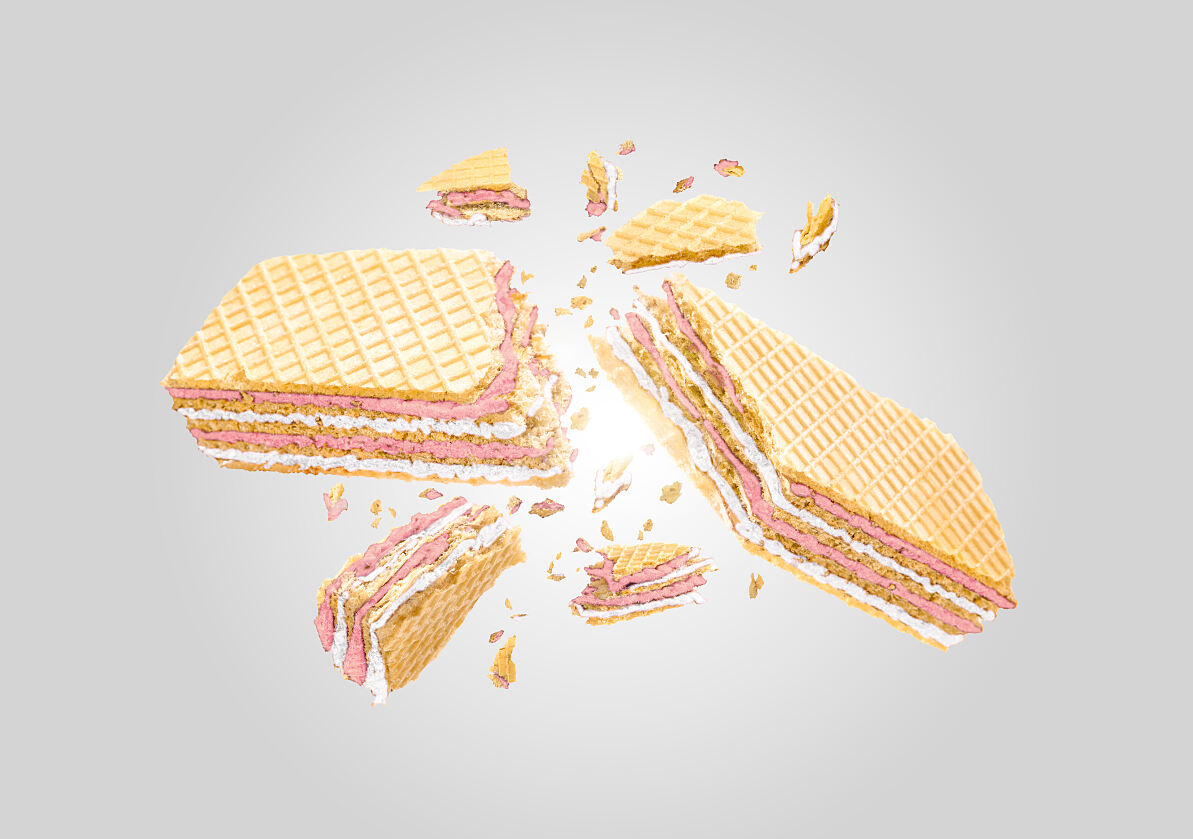 Die Himbeer-Kokos-Waffel enthält den Premix Stern PowerUp von SternVitamin 